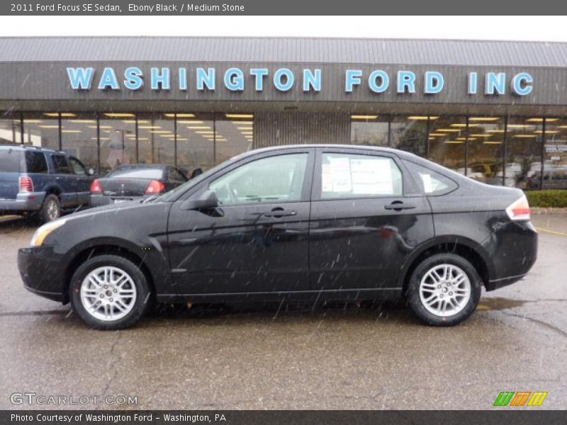 Ebony Black / Medium Stone 2011 Ford Focus SE Sedan