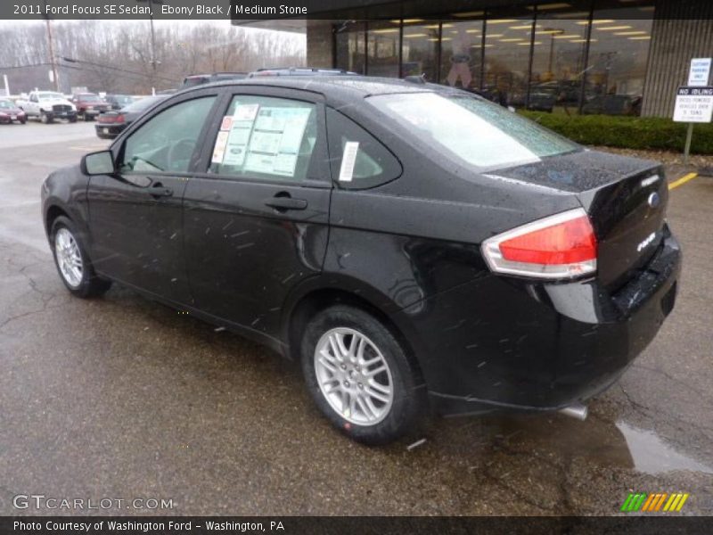 Ebony Black / Medium Stone 2011 Ford Focus SE Sedan