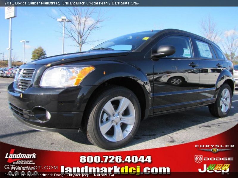 Brilliant Black Crystal Pearl / Dark Slate Gray 2011 Dodge Caliber Mainstreet