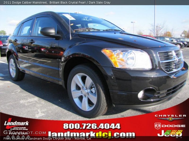 Brilliant Black Crystal Pearl / Dark Slate Gray 2011 Dodge Caliber Mainstreet