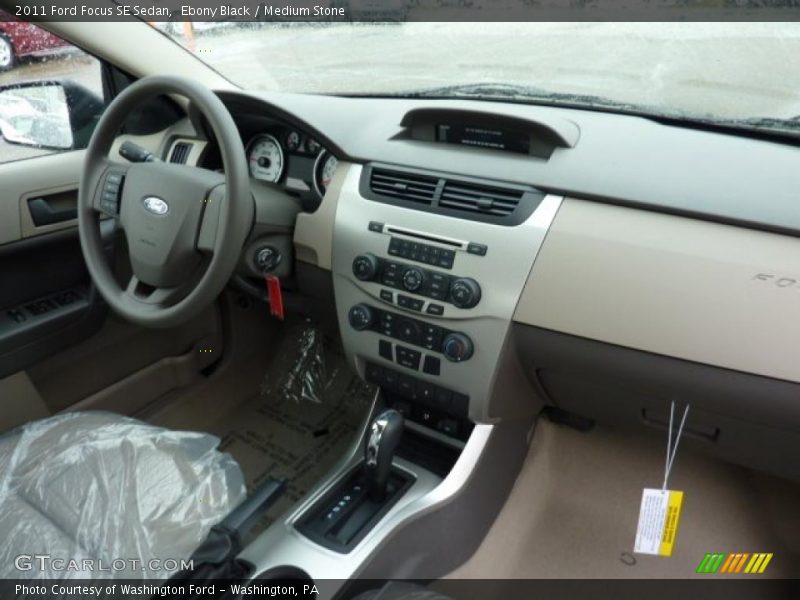 Ebony Black / Medium Stone 2011 Ford Focus SE Sedan