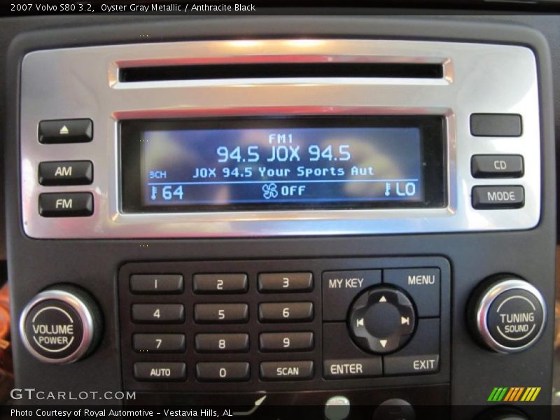 Oyster Gray Metallic / Anthracite Black 2007 Volvo S80 3.2