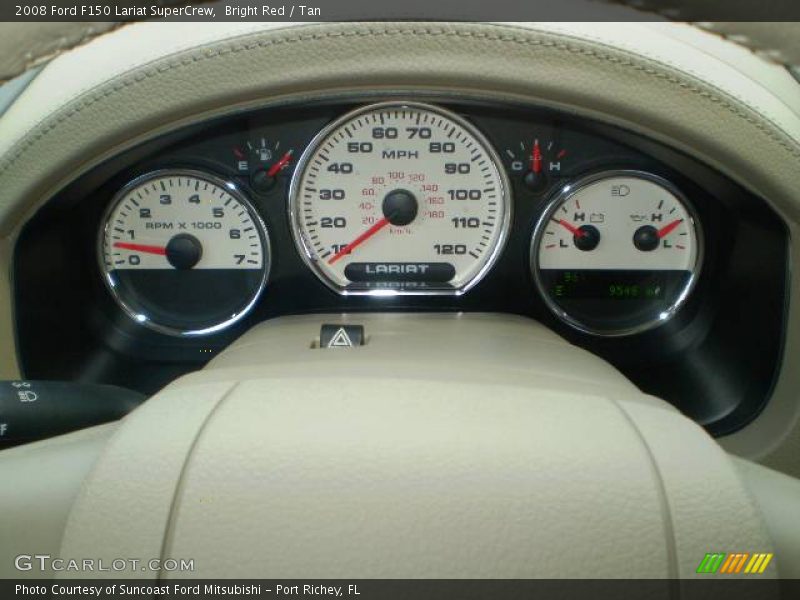 Bright Red / Tan 2008 Ford F150 Lariat SuperCrew