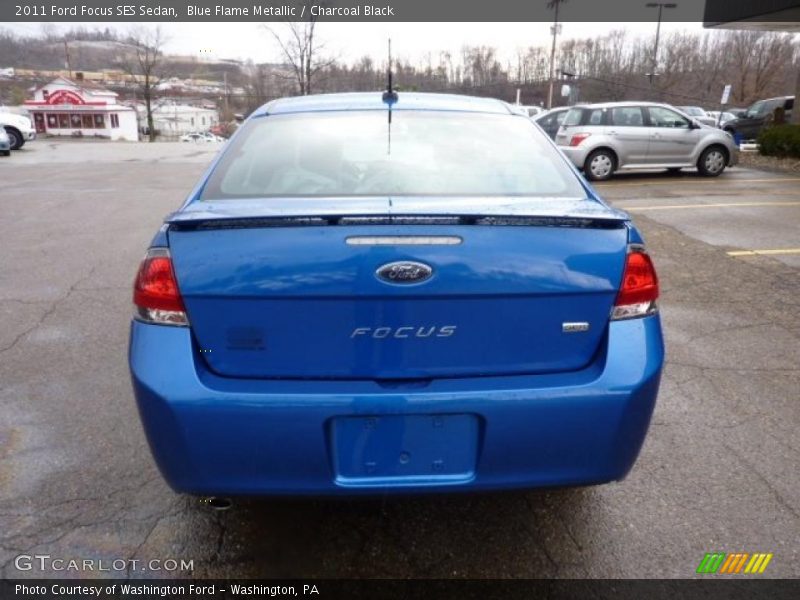 Blue Flame Metallic / Charcoal Black 2011 Ford Focus SES Sedan