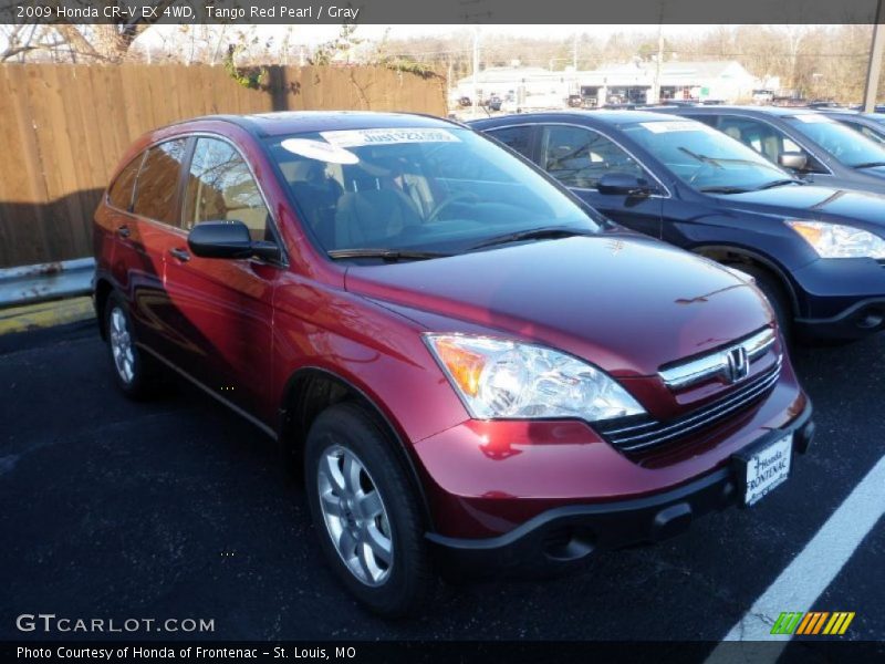 Tango Red Pearl / Gray 2009 Honda CR-V EX 4WD