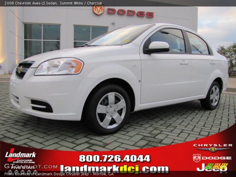 Summit White / Charcoal 2008 Chevrolet Aveo LS Sedan