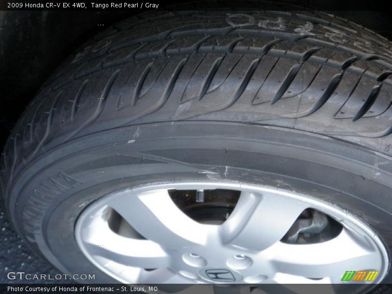 Tango Red Pearl / Gray 2009 Honda CR-V EX 4WD