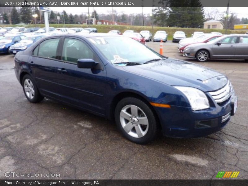 Dark Blue Pearl Metallic / Charcoal Black 2007 Ford Fusion SE V6 AWD