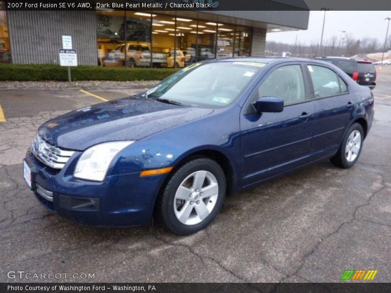 Dark Blue Pearl Metallic / Charcoal Black 2007 Ford Fusion SE V6 AWD