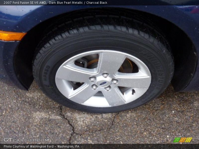 Dark Blue Pearl Metallic / Charcoal Black 2007 Ford Fusion SE V6 AWD