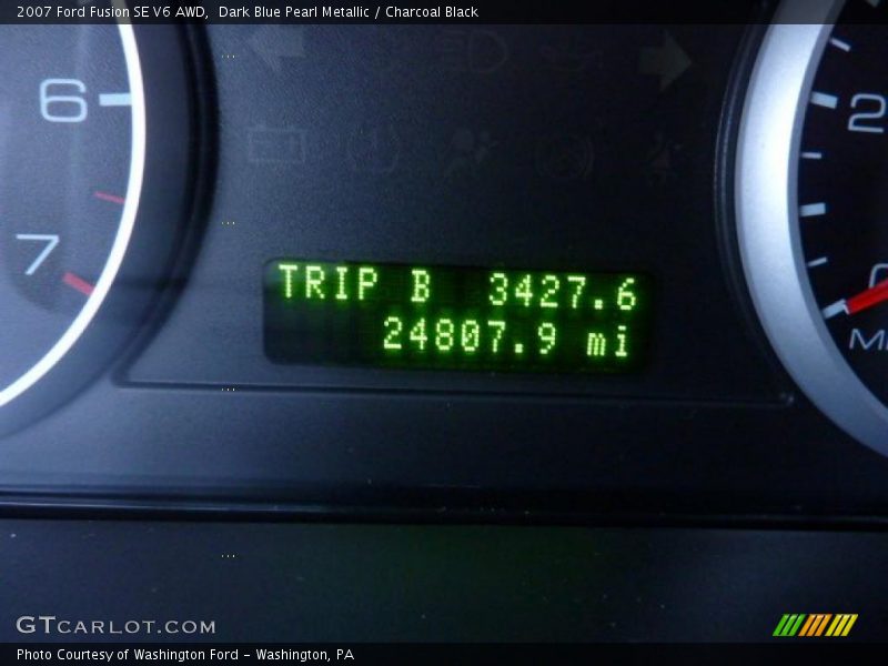 Dark Blue Pearl Metallic / Charcoal Black 2007 Ford Fusion SE V6 AWD