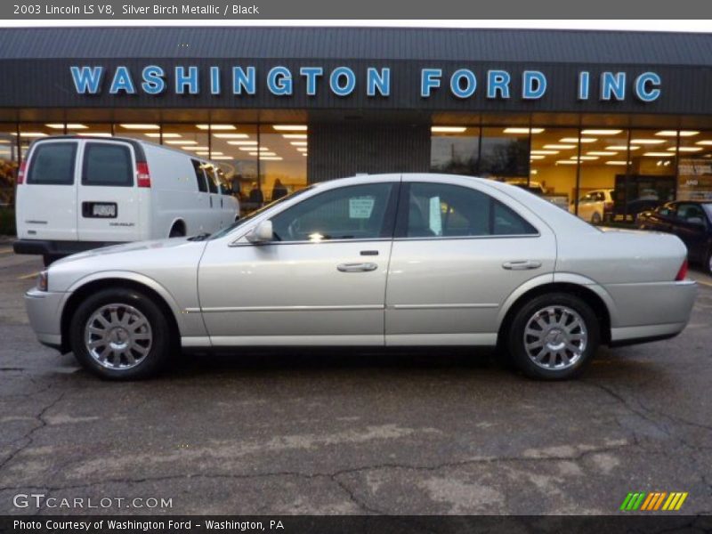Silver Birch Metallic / Black 2003 Lincoln LS V8