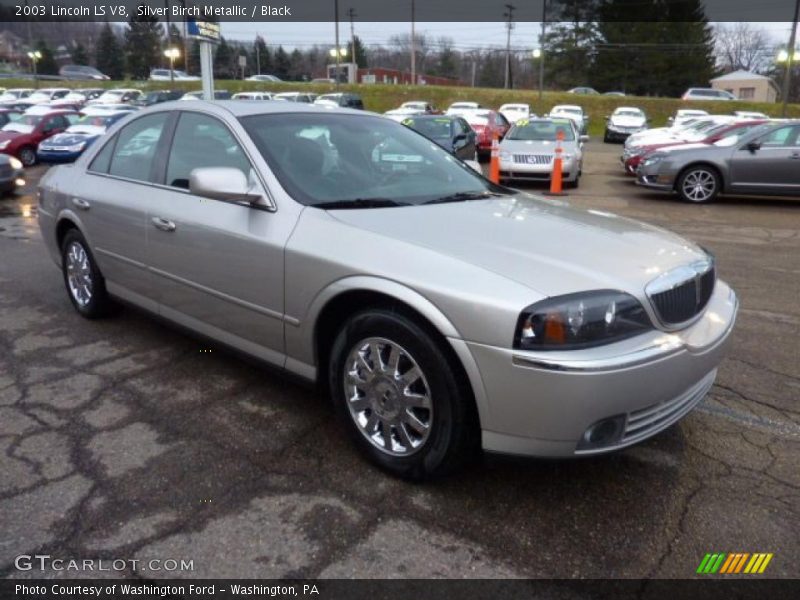 Silver Birch Metallic / Black 2003 Lincoln LS V8