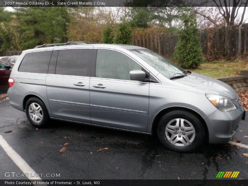 Slate Green Metallic / Gray 2007 Honda Odyssey EX-L