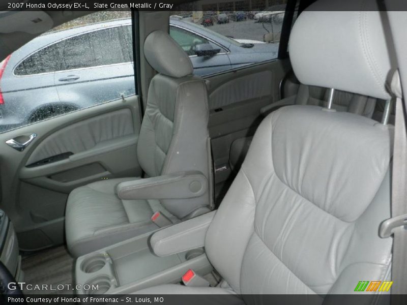 Slate Green Metallic / Gray 2007 Honda Odyssey EX-L