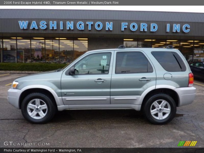 Titanium Green Metallic / Medium/Dark Flint 2006 Ford Escape Hybrid 4WD