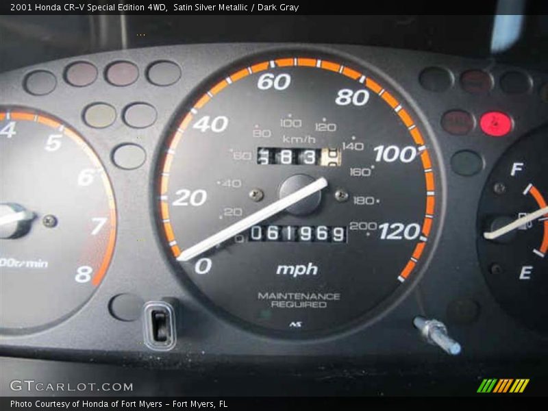 Satin Silver Metallic / Dark Gray 2001 Honda CR-V Special Edition 4WD