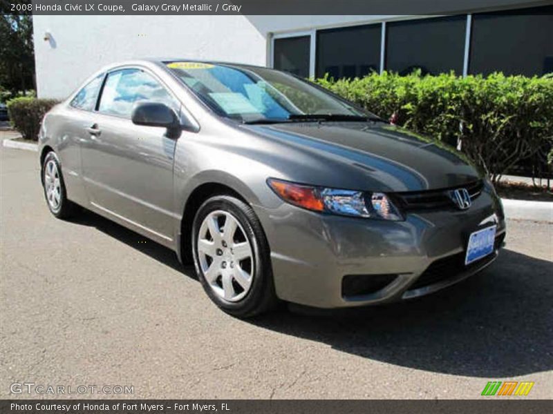 Galaxy Gray Metallic / Gray 2008 Honda Civic LX Coupe