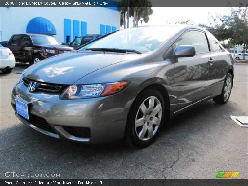 Galaxy Gray Metallic / Gray 2008 Honda Civic LX Coupe