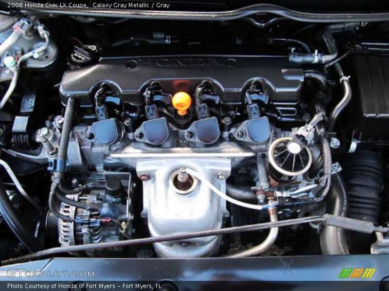 Galaxy Gray Metallic / Gray 2008 Honda Civic LX Coupe