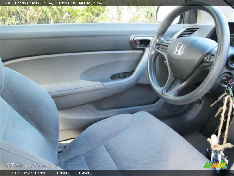 Galaxy Gray Metallic / Gray 2008 Honda Civic LX Coupe