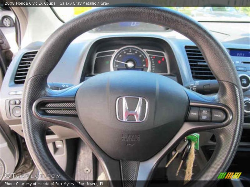 Galaxy Gray Metallic / Gray 2008 Honda Civic LX Coupe