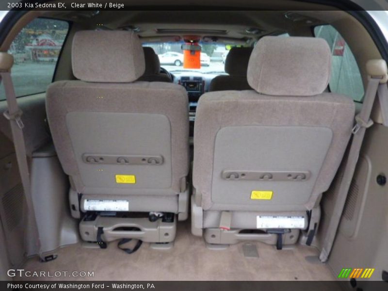 Clear White / Beige 2003 Kia Sedona EX