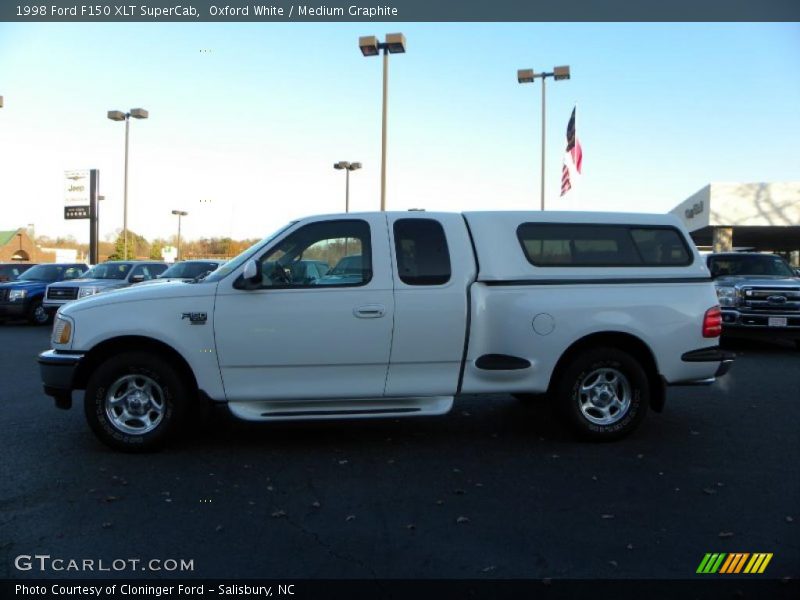 Oxford White / Medium Graphite 1998 Ford F150 XLT SuperCab