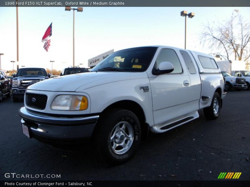 Oxford White / Medium Graphite 1998 Ford F150 XLT SuperCab