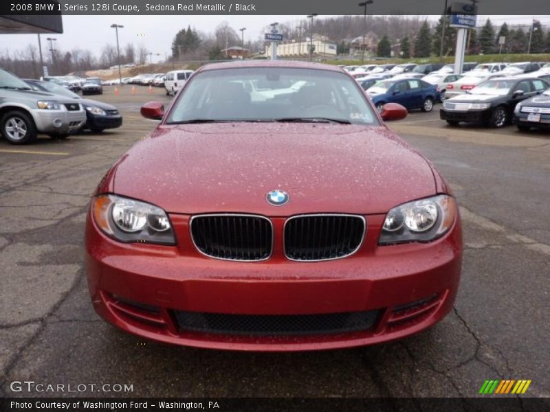 Sedona Red Metallic / Black 2008 BMW 1 Series 128i Coupe