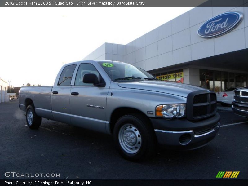 Bright Silver Metallic / Dark Slate Gray 2003 Dodge Ram 2500 ST Quad Cab