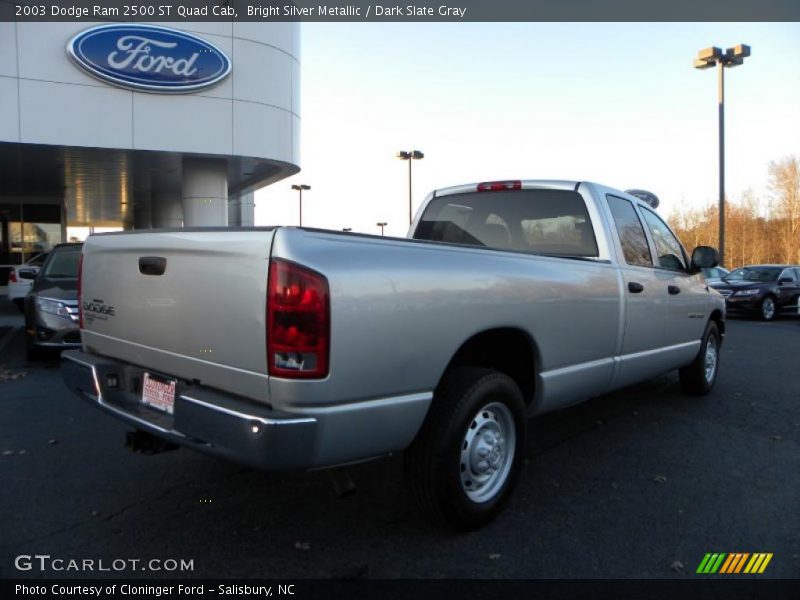 Bright Silver Metallic / Dark Slate Gray 2003 Dodge Ram 2500 ST Quad Cab