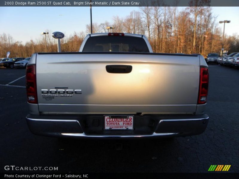 Bright Silver Metallic / Dark Slate Gray 2003 Dodge Ram 2500 ST Quad Cab