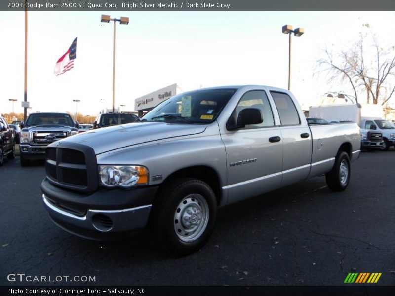 Bright Silver Metallic / Dark Slate Gray 2003 Dodge Ram 2500 ST Quad Cab