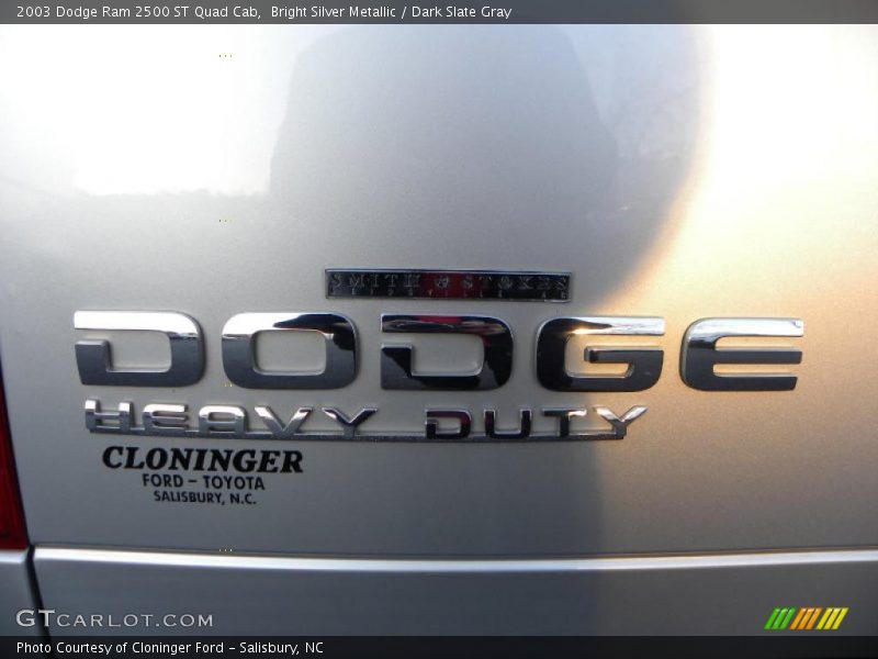 Bright Silver Metallic / Dark Slate Gray 2003 Dodge Ram 2500 ST Quad Cab
