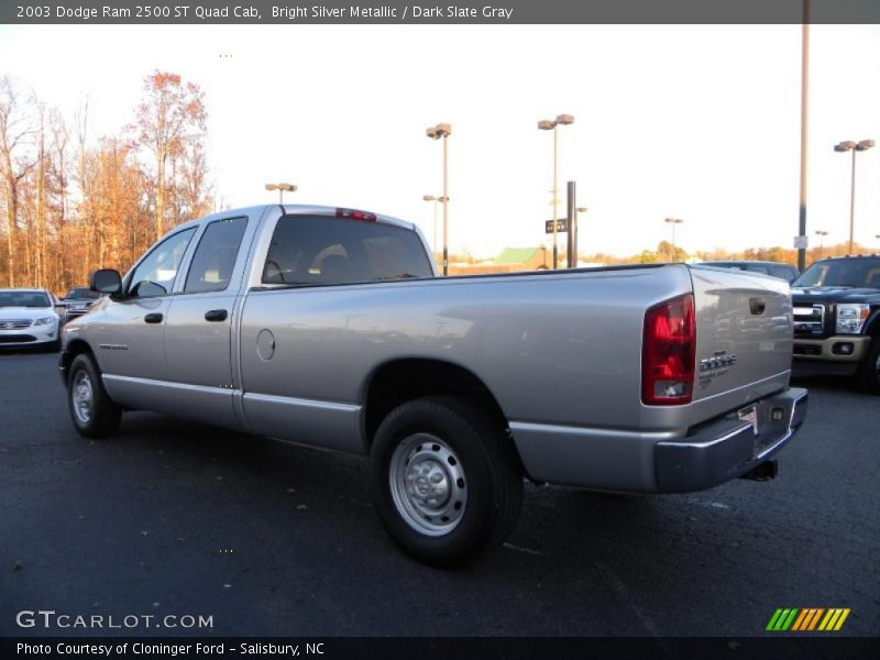 Bright Silver Metallic / Dark Slate Gray 2003 Dodge Ram 2500 ST Quad Cab