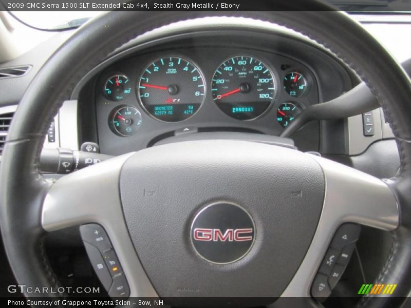 Stealth Gray Metallic / Ebony 2009 GMC Sierra 1500 SLT Extended Cab 4x4