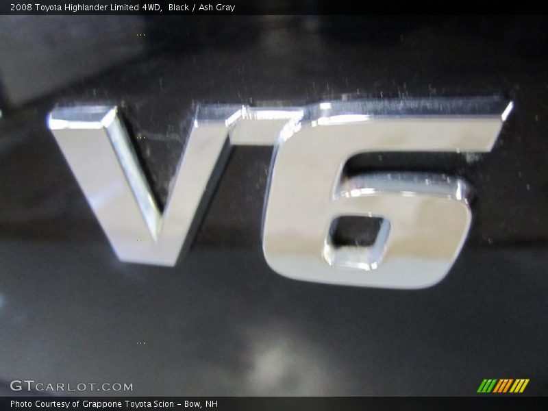 Black / Ash Gray 2008 Toyota Highlander Limited 4WD
