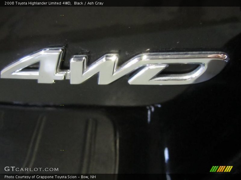 Black / Ash Gray 2008 Toyota Highlander Limited 4WD