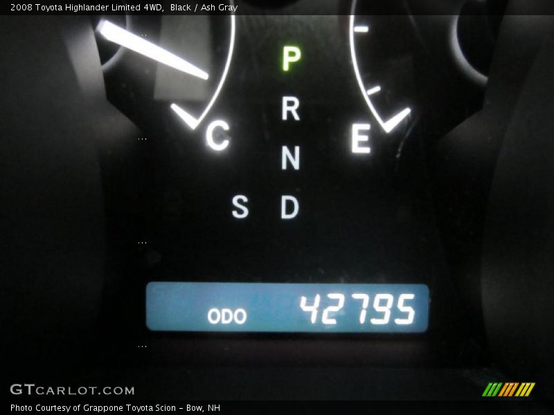 Black / Ash Gray 2008 Toyota Highlander Limited 4WD