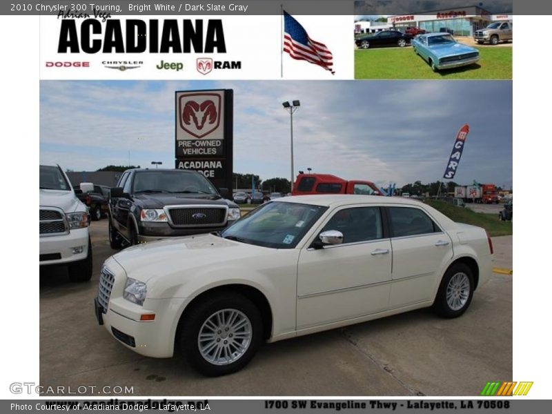 Bright White / Dark Slate Gray 2010 Chrysler 300 Touring