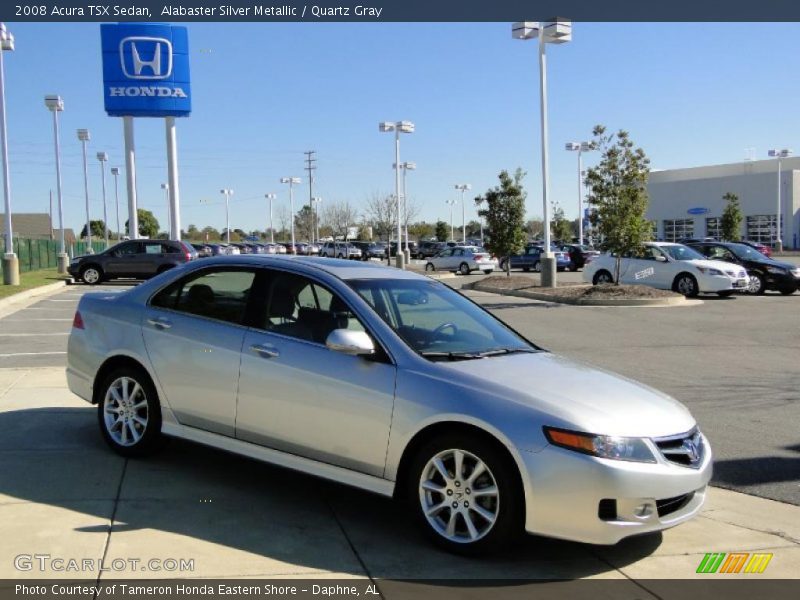 Alabaster Silver Metallic / Quartz Gray 2008 Acura TSX Sedan