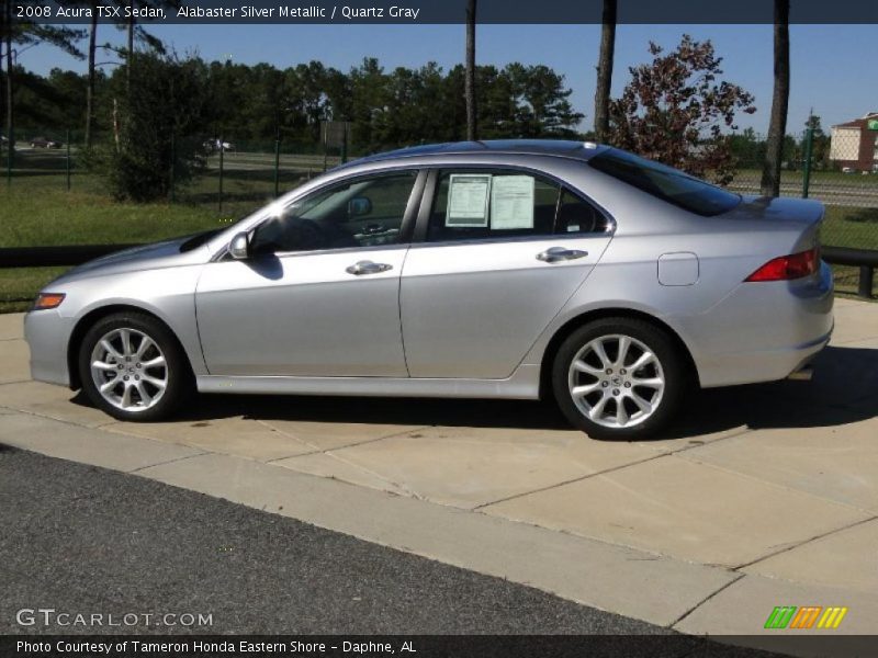 Alabaster Silver Metallic / Quartz Gray 2008 Acura TSX Sedan