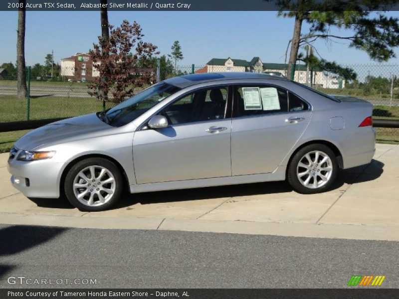Alabaster Silver Metallic / Quartz Gray 2008 Acura TSX Sedan