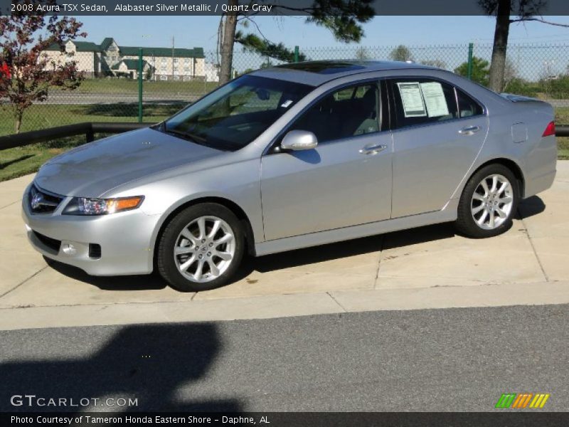 Alabaster Silver Metallic / Quartz Gray 2008 Acura TSX Sedan
