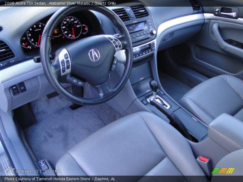Alabaster Silver Metallic / Quartz Gray 2008 Acura TSX Sedan
