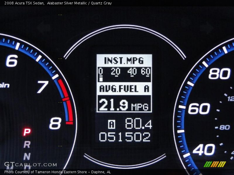 Alabaster Silver Metallic / Quartz Gray 2008 Acura TSX Sedan