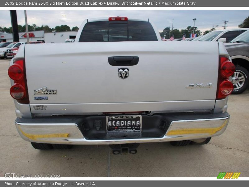 Bright Silver Metallic / Medium Slate Gray 2009 Dodge Ram 3500 Big Horn Edition Quad Cab 4x4 Dually