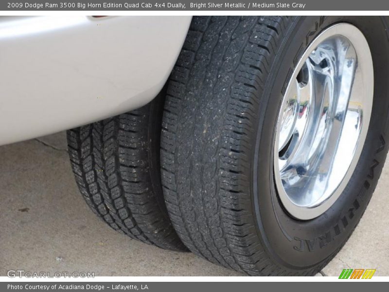 Bright Silver Metallic / Medium Slate Gray 2009 Dodge Ram 3500 Big Horn Edition Quad Cab 4x4 Dually