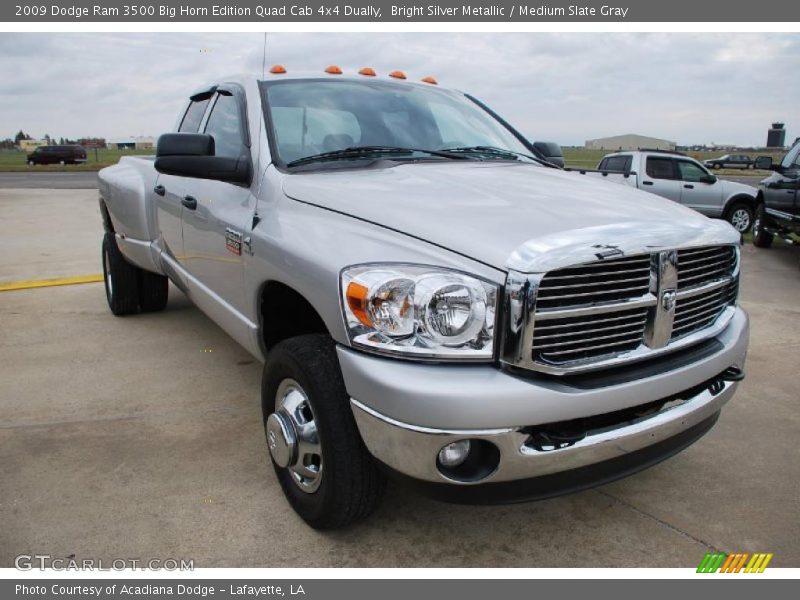 Front 3/4 View of 2009 Ram 3500 Big Horn Edition Quad Cab 4x4 Dually